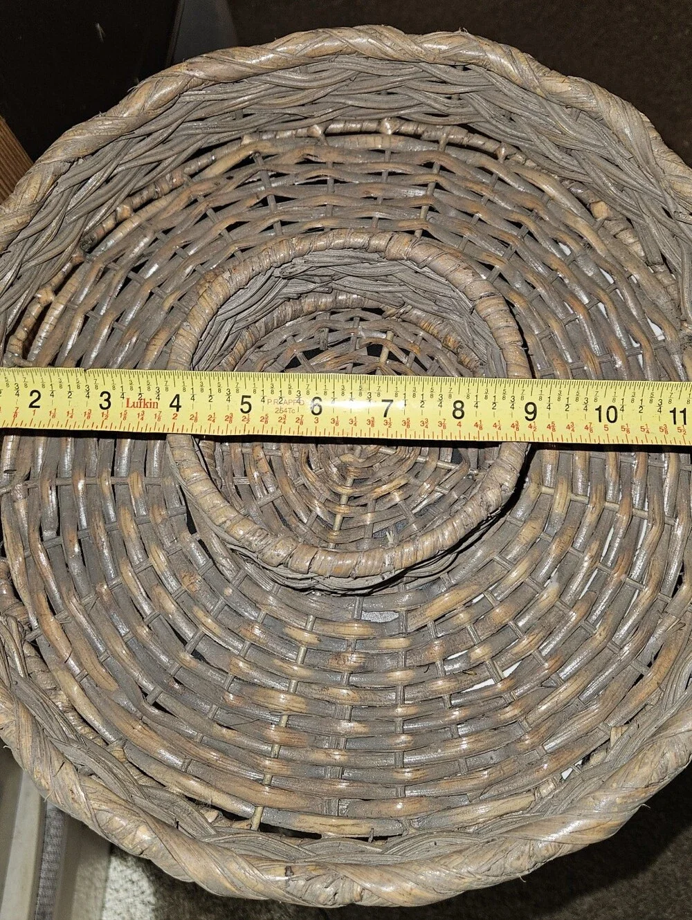 Large Vintage Woven Basket Rustic Boho Natural Fiber Handmade Decor